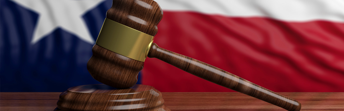 gavel in front of flag